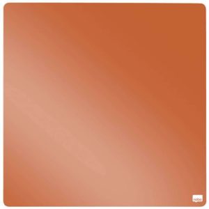 Nobo Tile Mini Pizarra Magnetica 360x360mm - sin Marco - Variedad de Colores - Almohadillas e Imanes - Diseño Creativo y Colorido - Naranja