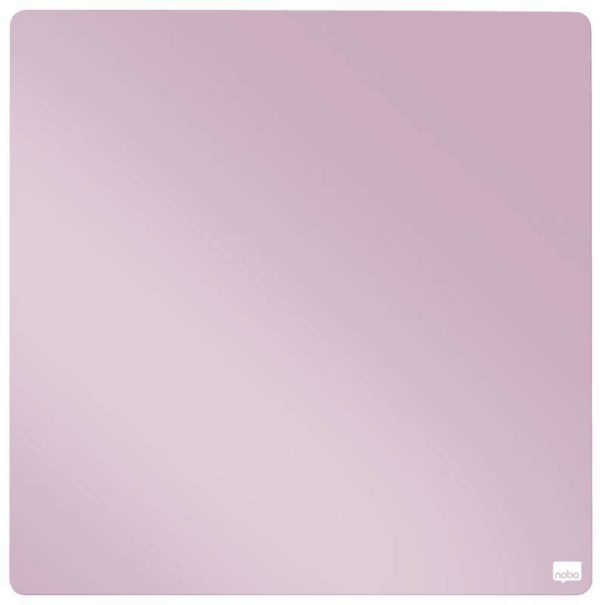Nobo Mini Pizarra Magnetica Tile 360x360mm - sin Marco - Almohadillas Adhesivas e Imanes - Diseño Creativo y Colorido - Rosa