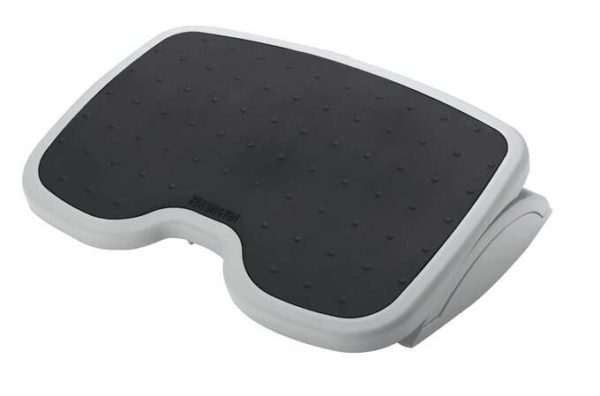 Kensington Reposapies SoleMate - Se Inclina hasta 20 Grados - Panel de Sujecion Texturado - Color Blanco/Negro
