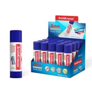 Erichkrause Pegamento en Barra Extra - Formula Super Fuerte en Base a PVP - Consumo Economico - Adhesion Rapida y Fiable - Facil de Lavar con Agua - No Toxico - sin Solventes - Resistente al Frio - Ideal para Papel, Carton y Tela - Color Blanco