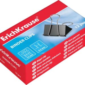 Erichkrause Pinzas para Papeles - 15mm - Alta Resistencia - Color Metalico