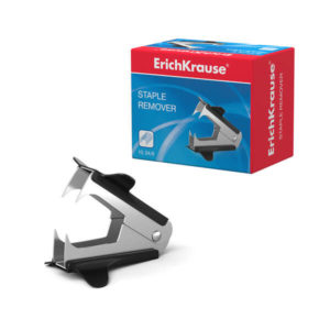 Erichkrause Quitagrapas Resistente - Plastico Resistente a Golpes - Mecanismo de Acero Galvanizado - Quita Grapas Nº10, Nº 24/6 y Nº 26/6 - Color Negro