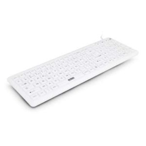 Urban Factory AKB69UF Teclado USB - IP68 -  Antibacteriano - Cable de 0.50m - Color Blanco