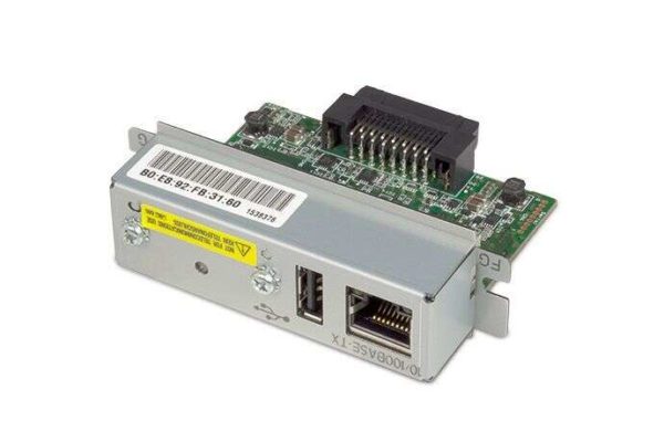Epson UB-E04 Interface Ethernet para Impresoras Epson - 1x RJ-45 (10Base-T/100Base-TX), 1x USB-A