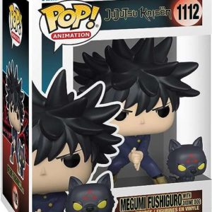 Funko Pop Animacion Jujutsu Megumi Fushiguro con Perro - Figura de Vinilo - Altura 9.5cm aprox.