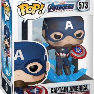 Funko Pop Marvel Avengers Endgame Capitan America con Escudo Roto y Mjolnir - Figura de Vinilo - Altura 9cm aprox.