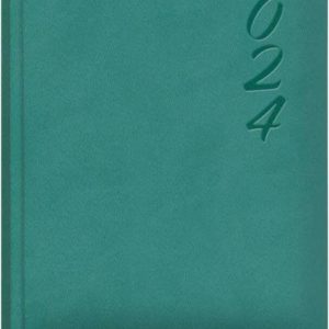 Dohe Brasilia Agenda Anual - Dia Pagina - Cubierta en Polipiel - Papel Ahuesado - Sabado y Domingo misma Pagina - Tamaño 15x21cm - Color Verde