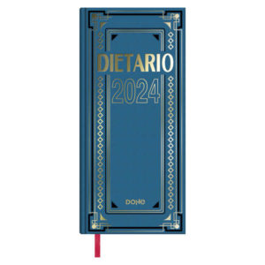 Dohe Dietario Anual Dos Tercios - Dia Pagina - Fabricado en Geltex con Carton Contracolado - Tamaño 14.5x31cm - Colores Surtidos