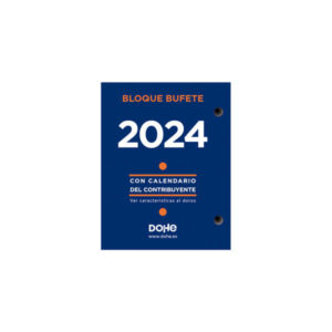 Dohe Bloque Bufete Anual - 2 Perforaciones - Calendario Contribuyente - Planning Mensual - 640 Paginas