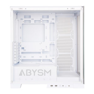 Abysm Danube Sava H500 White Caja Torre ATX, ITX, Micro ATX - Lateral y Frontal Cristal Templado - 3.5" y 2.5" - USB-A, USB-C y Audio - 4 Ventiladores ARGB Instalados - Soporta Refrigeracion Liquida