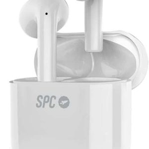 SPC Auriculares Bluetooth Zion Studio - Diseño Ultracompacto - Modo Enc - Duracion de Bateria 20 Horas - Control Tactil - Modo Gaming - Resistencia IPX4 - Color Blanco