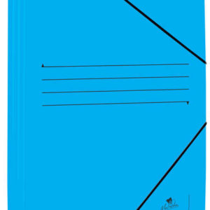 Mariola Carpeta de Carton Estucado con Solapas Folio 500gr/m2 - Medidas 34x25x1cm - Cierre con Goma Elastica - Color Azul