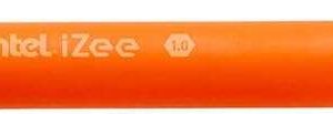 Pentel iZee Boligrafo de Bola Retractil - Punta 0.7mm - Trazo 0.35mm - Clip de Metal - Color Naranja