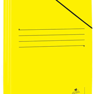 Mariola Carpeta de Carton Plastificado Folio 500gr/m2 - Medidas 34x25cm - Cierre con Goma Elastica - Color Amarillo