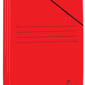 Mariola Carpeta de Carton Plastificado Folio 500gr/m2 - Medidas 34x25cm - Cierre con Goma Elastica - Color Rojo