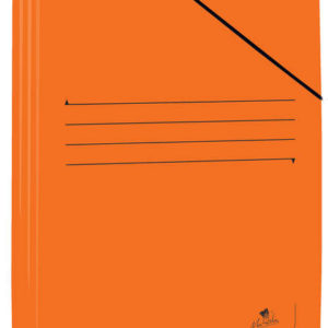 Mariola Carpeta de Carton Plastificado Folio 500gr/m2 - Medidas 34x25cm - Cierre con Goma Elastica - Color Naranja