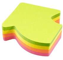 Global Notes inFO Cubo de 200 Notas Adhesivas con Forma de Flecha 67 x 68mm - Colores Verde, Rosa Amarillo y Naranja