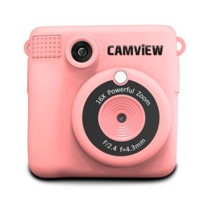 Camview Camara Instantanea Creativa - Impresion de Fotos Al Instante - Filtros y Marcos Personalizables - Pantalla LED 2.4" - Soporta Memorias MicroSD - Funcion Webcam - Color Rosa