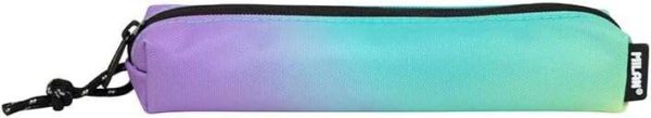 Milan Sunset Estuche Portatodo Mini Redondo - Tejido Resistente a las Roturas y Rasgaduras - Medidas 20,5x4,5x5cm - Color Turquesa