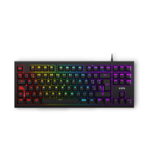 Energy Sistem Teclado Gaming ESG K6 Mecanico - Teclado Mecanico TKL - QWERTY- USB - Efectos Luminosos RGB - Color Negro