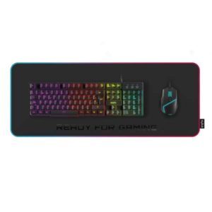 Energy Sistem Raton Gaming Pad ESG P3 Hydro - Revestimiento Impermeable - Tamaño Grande Ampliado - Base de Goma Antideslizante - Color Negro