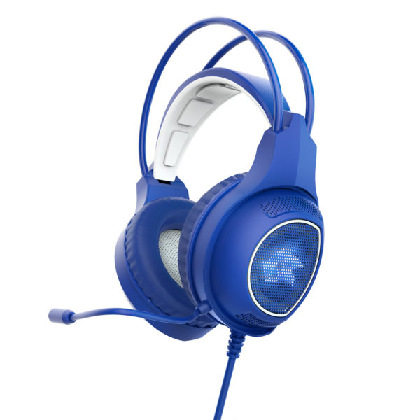Energy Sistem Auriculares Gaming ESG 2 Laser - LED Light - Boom Microfono - Diadema Autoajustable - Color Azul