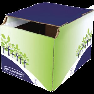 Bankers Box Papelera de Sobremesa en Carton Onda B - Capacidad 16 Litros - Certificacion FSC - Ideal para Reciclado de Papel