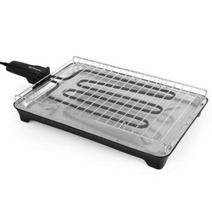 Orbegozo BC 3660 Barbacoa Electrica Compacta - Potente y Versatil - Amplia Superficie de Coccion - Apagado Automatico - Portatil y Facil de Transportar