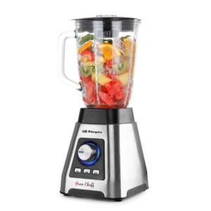 Orbegozo BV 15000 Batidora de Vaso Potente y Versatil - 1500W de Potencia - Jarra de Cristal 1.5L - Cuchilla de Titanio - 7 Velocidades + 3 Funciones Programadas
