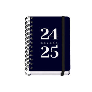 Dohe Grammar Agenda Escolar Espiral A6 - Dia Pagina - Papel 80g/m2 - Cubierta de Polipropileno - Cierre de Goma Elastica - Tamaño 10x15cm - Color Negro