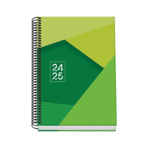 Dohe Tamgram Agenda Escolar Espiral A5 - Semana Vista - Papel 70g/m2 - Cubierta de Carton Plastificado - Color Verde