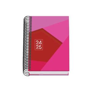 Dohe Tamgram Agenda Escolar Espiral A6 - Dia Pagina - Papel 70g/m2 - Cubierta de Carton Plastificado - Color Rosa