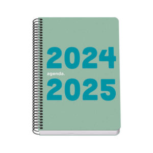 Dohe Memory Agenda Escolar Espiral A5 - Semana Vista - Papel 70g/m2 - Cubierta de Polipropileno - Color Verde