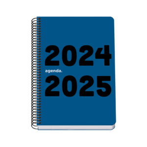 Dohe Memory Agenda Escolar Espiral A5 - Dia Pagina - Papel 70g/m2 - Cubierta de Polipropileno - Color Azul