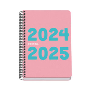 Dohe Memory Agenda Escolar Espiral A5 - Dia Pagina - Papel 70g/m2 - Cubierta de Polipropileno - Color Rosa