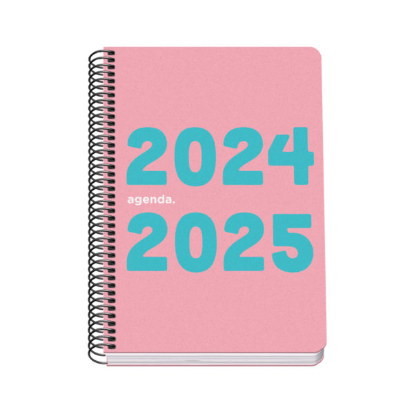 Dohe Memory Agenda Escolar Espiral A5 - Dia Pagina - Papel 70g/m2 - Cubierta de Polipropileno - Color Rosa