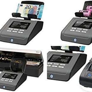 Safescan Adaptador de Corriente para 155, 165, 185, 6165 y 6185 - 12V / 1A - Incluye Enchufes UE, UK y EEUU