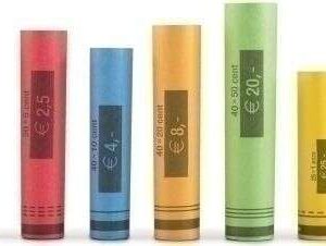 Safescan CR-102 Eur Pack de 102 Rollos de Papel para Monedas de Euro - para Monedas de 0.01?. 0.02?. 0.05?. 0.10?. 0.20?. 0.50?. 1.00? y 2.00? - Compatible con Safescan 1250