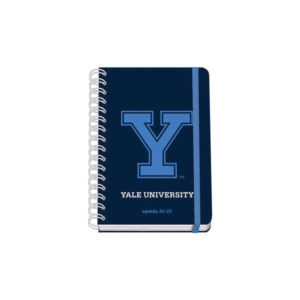 Dohe YALE Navy Agenda Escolar Espiral Wire?o A5 - Semana Vista - Papel 80g/m2 - Cubierta de Carton Plastificado - Cierre con Goma Elastica - Color Azul Marino