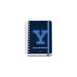 Dohe YALE Navy Agenda Escolar Espiral Wire?o A6 - Dia Pagina - Papel 80g/m2 - Cubierta de Carton Plastificado - Cierre con Goma Elastica - Color Azul Marino