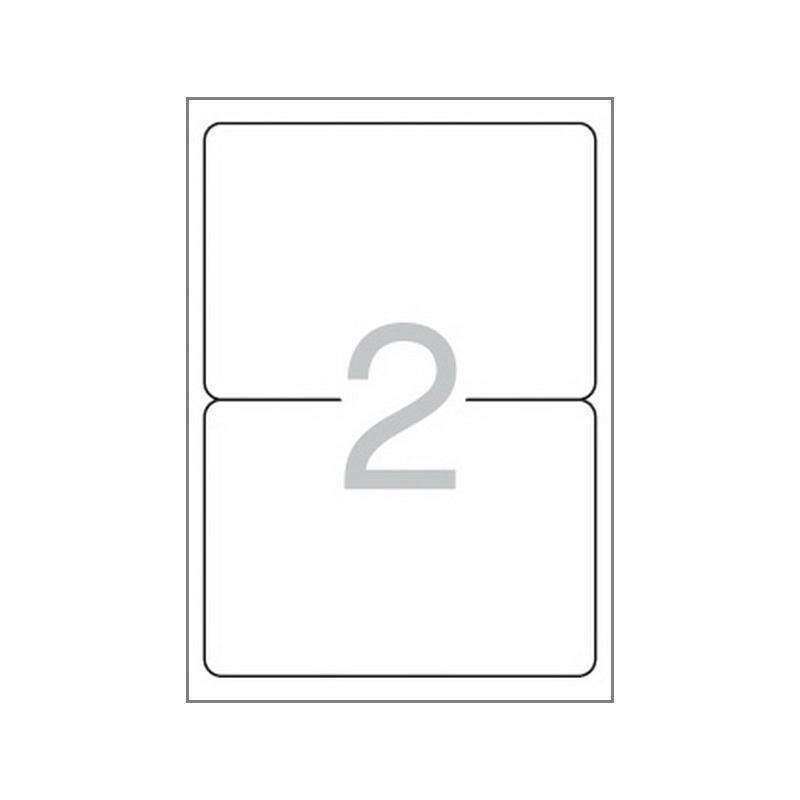 Multi3 Pack de 200 Etiquetas Blancas Cantos Redondeados Tamaño 199,6x144,5mm con Adhesivo Permanente para Multiples Usos