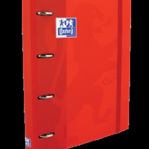 Oxford Touch A4+ Europeanbinder - Tapa Extradura Resistente - Lomo de 45mm - Anillas de 4Dx35mm - Incluye Recambio 5x5 - Color Carmin