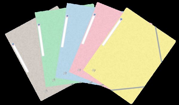 Oxford Top File+ Carpeta de Gomas 3 Solapas - Colores Pastel - Resistente y Duradera - Ideal para Organizar Documentos - Practica y Funcional