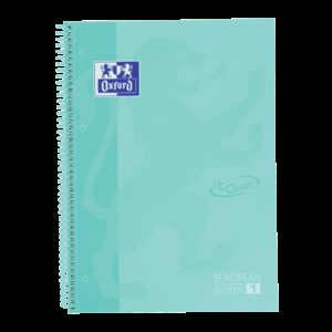 Oxford School Touch Europeanbook 1 A4+ Tapa Extradura - Cuaderno con Tapa Dura - 80 Hojas 5x5 - Diseño Ice Mint Pastel