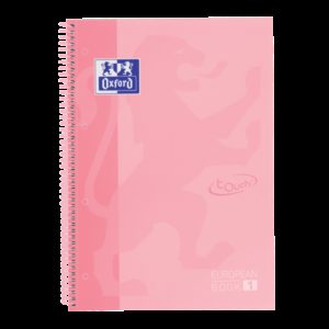 Oxford School Touch Europeanbook 1 A4+ Tapa Extradura - Cuaderno con Tapa Resistente - 80 Hojas de Papel de Alta Calidad - Diseño Flamingo Pastel