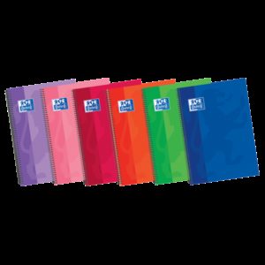 Oxford School Classic Write&Erase Fº Cuaderno Espiral - Tapa Extradura Resistente - 1 Linea con Margen - 80 Hojas - Colores Surtidos