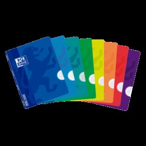 Oxford School Openflex A4 Libreta Grapada - Tapa de Plastico Resistente - 48 Hojas con Cuadricula 5x5 - 2 Margenes - Colores Surtidos