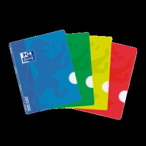 Oxford School Openflex A5 Libreta Grapada - Tapa de Plastico Resistente - 48 Hojas con Cuadricula 5x5 - 2 Margenes para Anotaciones - Colores Surtidos