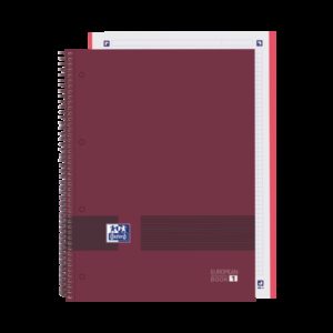 Oxford & You Europeanbook A4+ Tapa Extradura - Cuaderno de 80 Hojas - Tamaño A4+ - Cuadricula 5x5 - Color Burdeos