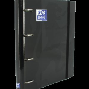 Oxford Classic A4+ Europeanbinder - Tapa Extradura Resistente - Lomo de 45mm - Anillas de 4Dx35mm - Incluye Recambio 5x5 - Color Negro